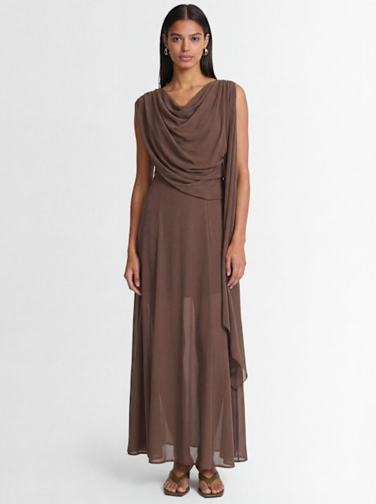 Gestuz: Maddin 2-in-1 long dress - Beige - women_1 | Luisa Via Roma