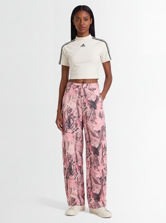 adidas Originals: 绸缎工装裤 - Clpink/White - women_1 | Luisa Via Roma