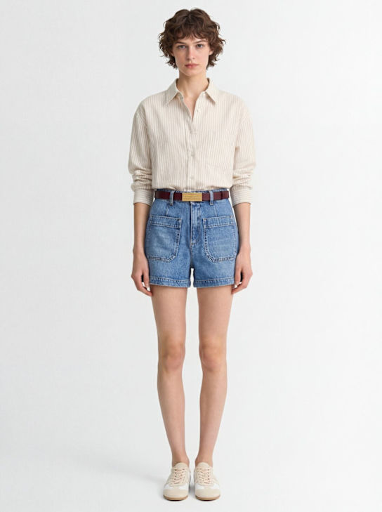 SEAFARER: Janet denim shorts - 蓝色 - women_1 | Luisa Via Roma