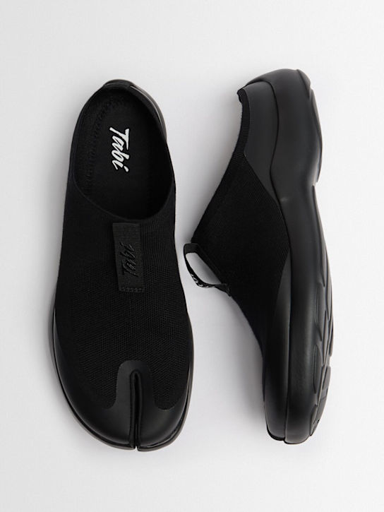 Tabi: Tencel tabi mules - Black - men_1 | Luisa Via Roma