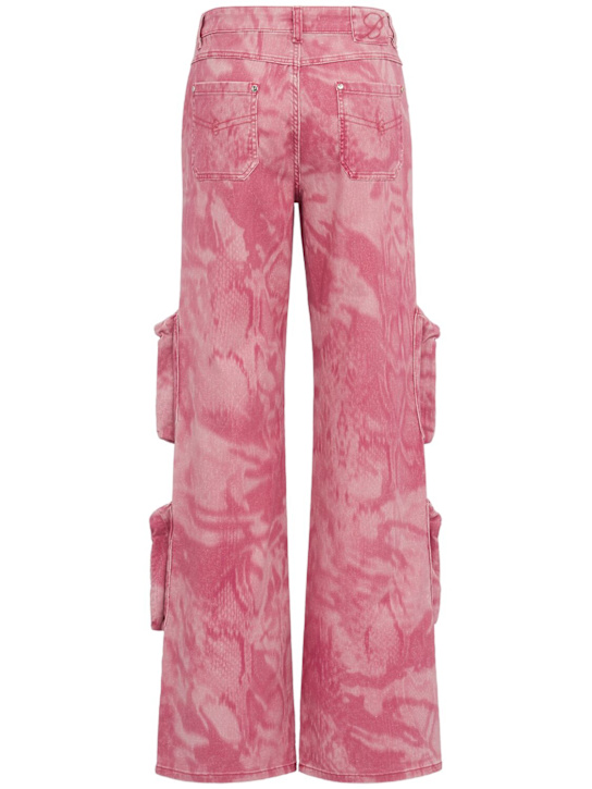 Blumarine: Camouflage cargo pants - 玫瑰红 - women_1 | Luisa Via Roma