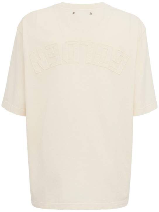 Golden Goose: Relaxed fit cotton jersey t-shirt - Heritage White - women_1 | Luisa Via Roma