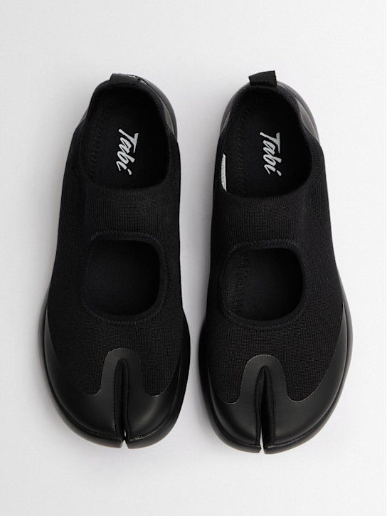 Tabi: Tencel tabi Mary Jane low sneakers - ブラック - men_1 | Luisa Via Roma