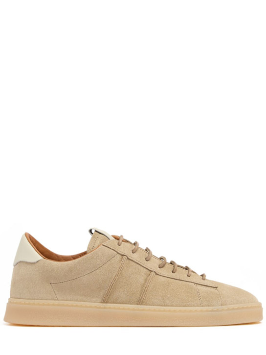 Buttero: Burro suede sneakers - Taos/Anise - men_0 | Luisa Via Roma