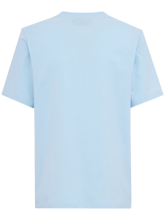 Fiorucci: Poodle logo print regular t-shirt - 蓝色/多色 - women_1 | Luisa Via Roma