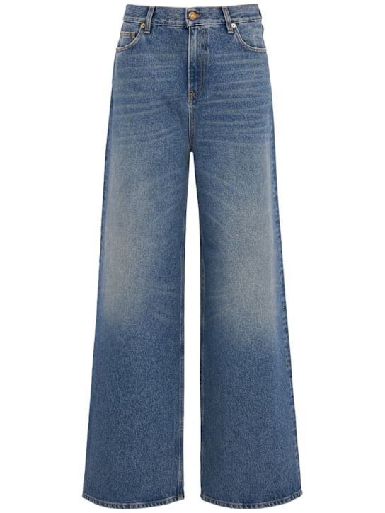 Golden Goose: Golden Melody boyfriend denim jeans - 蓝色 - women_0 | Luisa Via Roma