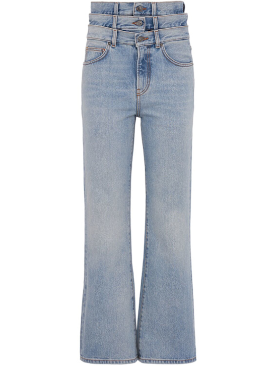 Fiorucci: Triple-layer flared jeans - 蓝色 - women_0 | Luisa Via Roma