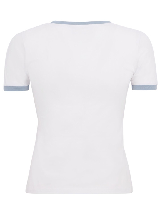 Fiorucci: Lick Before You Label print baby t-shirt - Blanco/Multi - women_1 | Luisa Via Roma