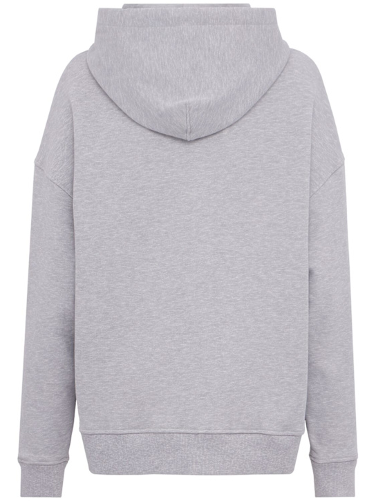 Fiorucci: Poodle logo print sweatshirt hoodie - 灰色/多色 - women_1 | Luisa Via Roma