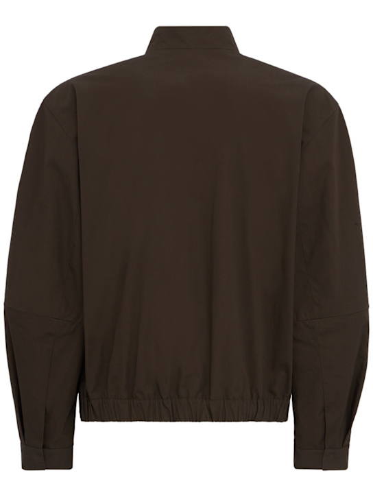 Amomento: Raglan cotton zip jacket - カーキ/ブラウン - men_1 | Luisa Via Roma