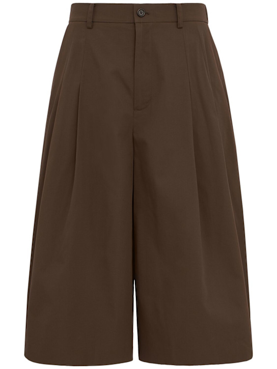 Amomento: Wide Bermuda pants - Brown - men_0 | Luisa Via Roma
