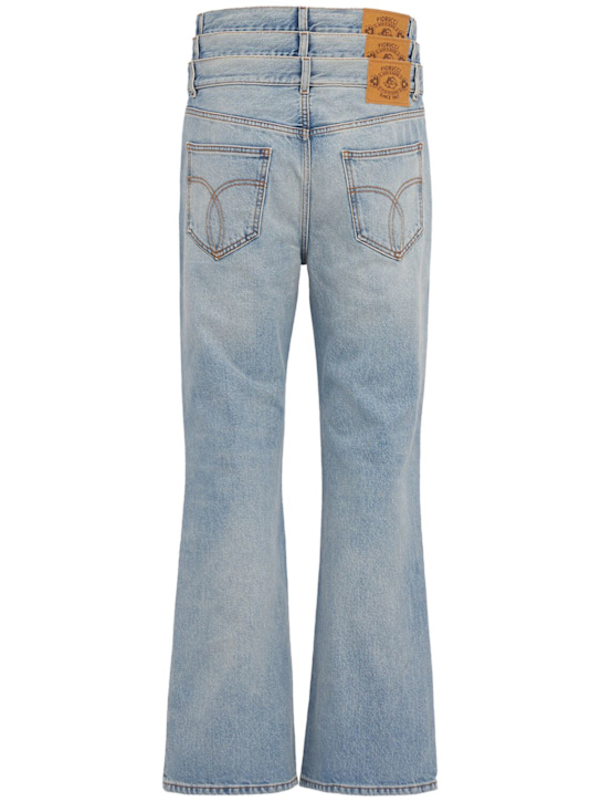 Fiorucci: Triple-layer flared jeans - ライトブルー - men_1 | Luisa Via Roma