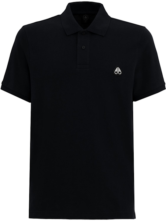 Moose Knuckles: Everett polo - Black - men_0 | Luisa Via Roma