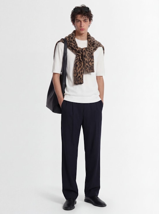 Laneus: 弹力羊毛长裤 - 海军蓝 - men_1 | Luisa Via Roma