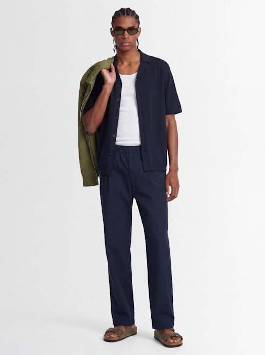 Laneus: 棉质针织polo衫 - 蓝色/海军蓝 - men_1 | Luisa Via Roma