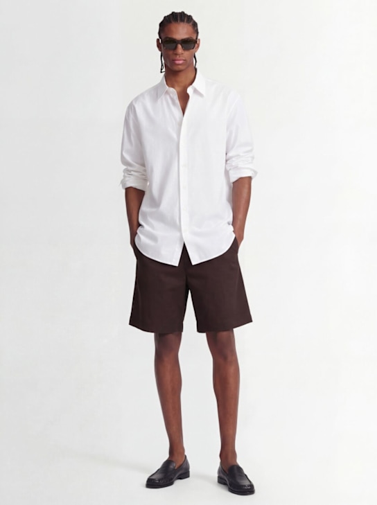 Laneus: 棉质短裤 - 巧克力色 - men_1 | Luisa Via Roma