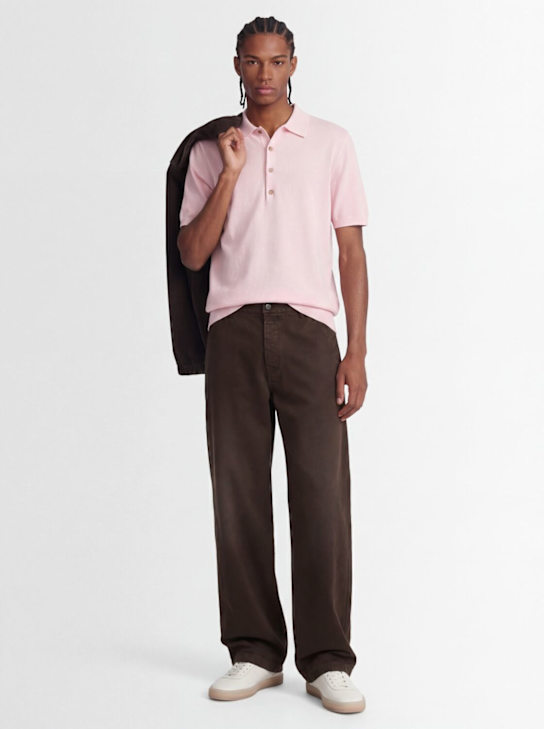 Closed: Short sleeve cotton polo shirt - Quartz Pink - men_1 | Luisa Via Roma