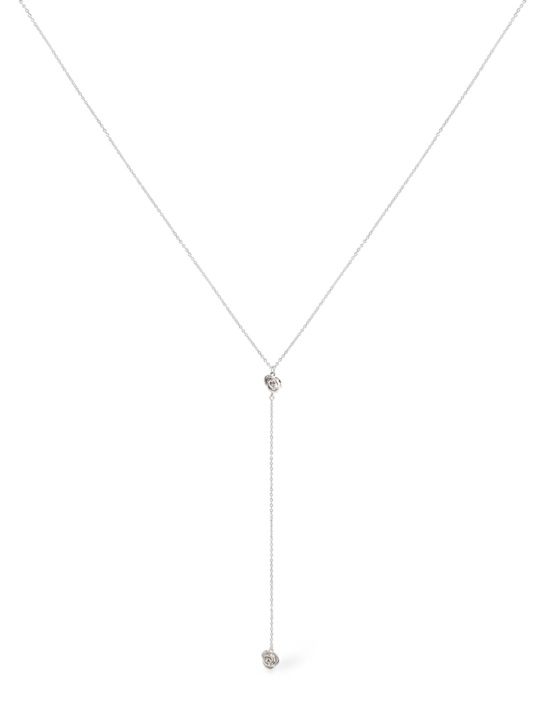 Magda Butrym: Rose long necklace - Rhodium Silver - women_0 | Luisa Via Roma