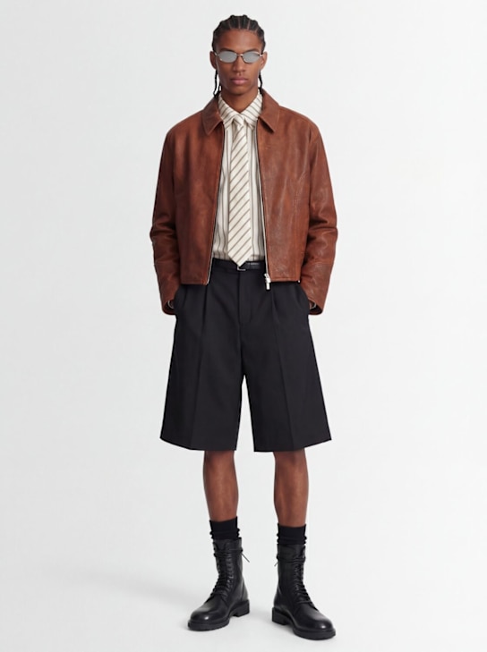 Louis Gabriel Nouchi: Leather jacket - Cognac - men_1 | Luisa Via Roma