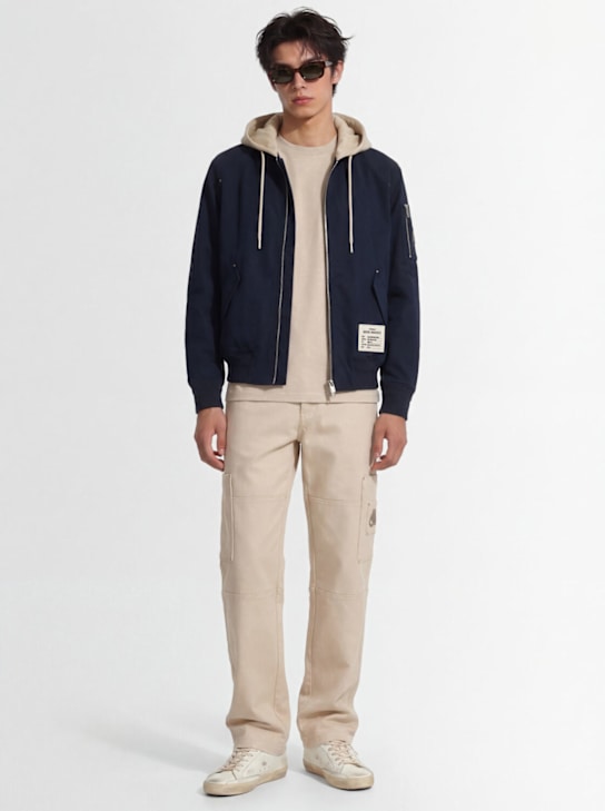 Moose Knuckles: Sylark bomber jacket - Navy/Alabaster - men_1 | Luisa Via Roma