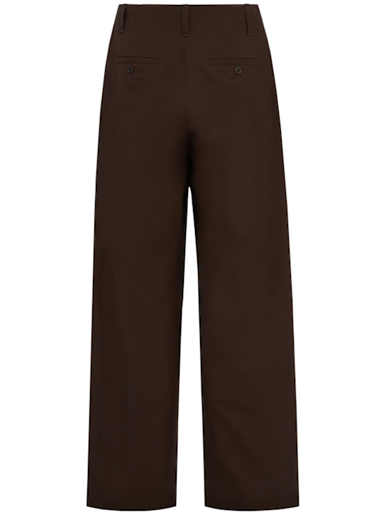 Amomento: Wool wide pants - 卡其色/棕色 - men_1 | Luisa Via Roma