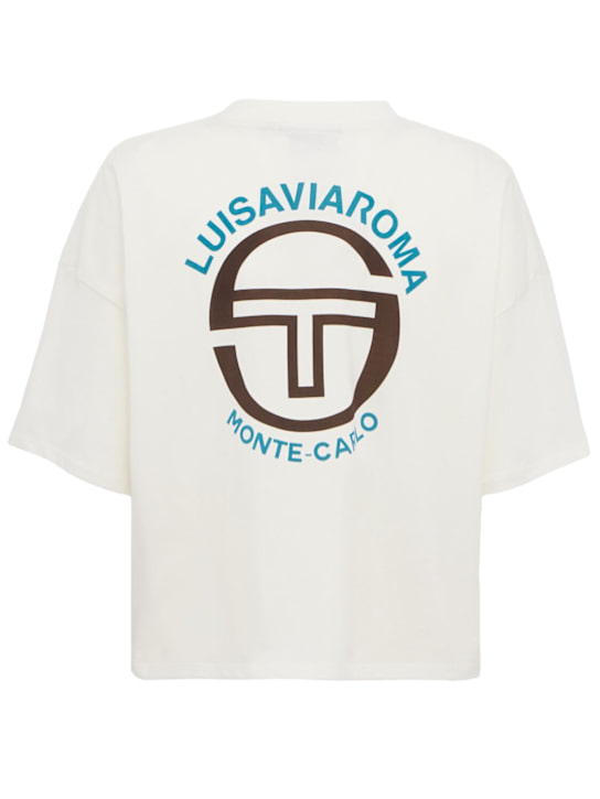 Sergio Tacchini: LVR Bolder T恤 - Gardenia/Gold - women_1 | Luisa Via Roma