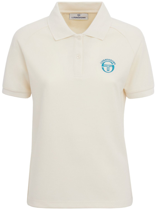 Sergio Tacchini: LVR Serbia polo衫 - Gardenia/Mosaic - women_0 | Luisa Via Roma