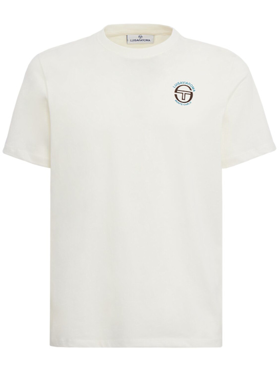 Sergio Tacchini: LVR Bold 24 T恤 - Gardenia/Gold - men_0 | Luisa Via Roma