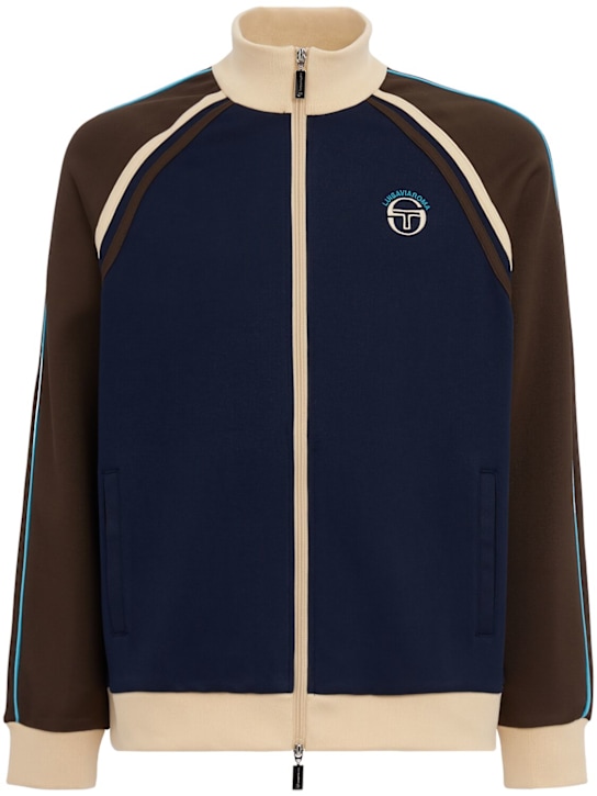 Sergio Tacchini: LVR Ghibli珠地布运动外套 - Navy/Wood Ash - men_0 | Luisa Via Roma