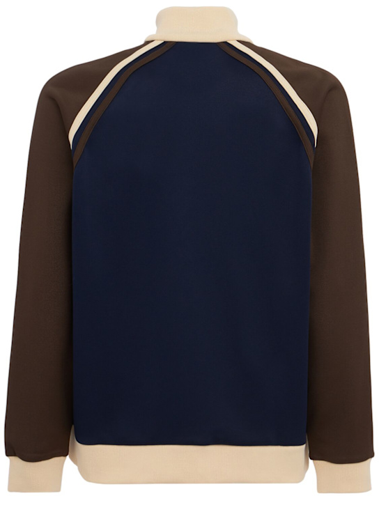 Sergio Tacchini: LVR Ghibli珠地布运动外套 - Navy/Wood Ash - men_1 | Luisa Via Roma