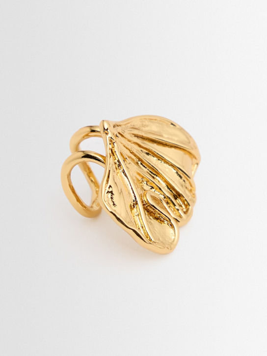Alice Sambenati: Small Ginko mono ear cuff - 金色 - women_1 | Luisa Via Roma