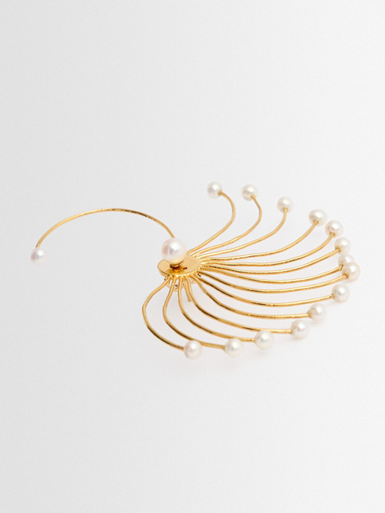 Alice Sambenati: White Swan mono ear cuff - Or - women_1 | Luisa Via Roma