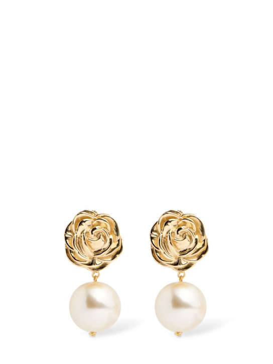 Magda Butrym: Rose drop earrings - 金色 - women_0 | Luisa Via Roma