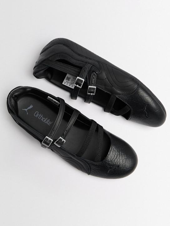 PUMA: Speedcat Ballet croc embossed sneakers - Puma Black - women_1 | Luisa Via Roma