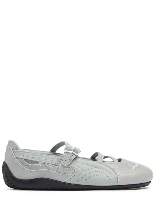 PUMA: Speedcat Ballet croc embossed sneakers - 灰色 - women_0 | Luisa Via Roma