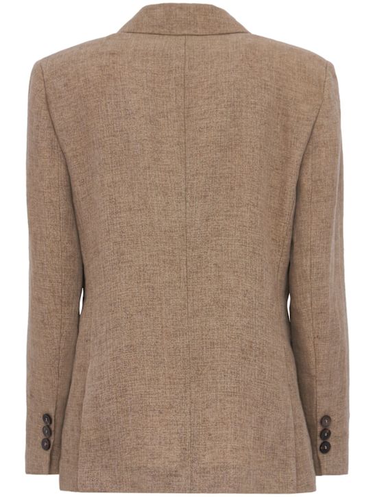 LUISA SPAGNOLI: Vittorio linen blazer - 米黄色 - women_1 | Luisa Via Roma