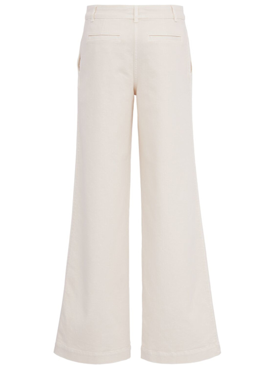 LUISA SPAGNOLI: Assessore wide jeans - Ivory - women_1 | Luisa Via Roma