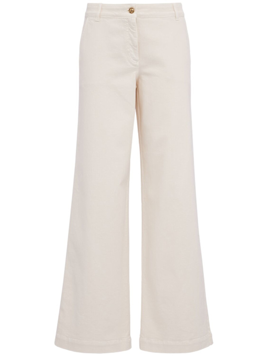 LUISA SPAGNOLI: Assessore wide jeans - Ivory - women_0 | Luisa Via Roma