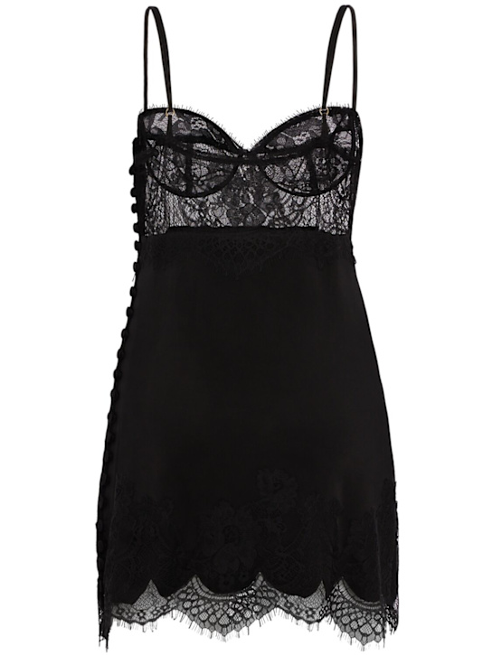 The Mannei: Lace mini dress - 黑色 - women_1 | Luisa Via Roma
