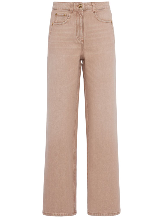 LUISA SPAGNOLI: Appretto baggy jeans - Beige - women_0 | Luisa Via Roma