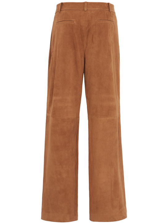 LUISA SPAGNOLI: Alabarda suede pants - 米黄色 - women_1 | Luisa Via Roma