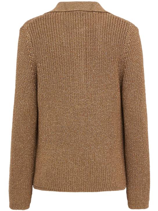 LUISA SPAGNOLI: Zizzania polo sweater - 棕色 - women_1 | Luisa Via Roma