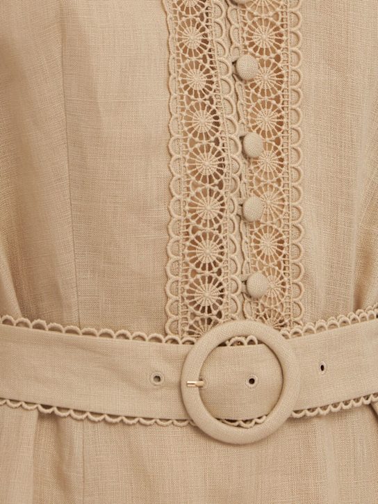 LUISA SPAGNOLI: Provina midi dress - ベージュ - women_1 | Luisa Via Roma