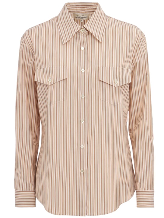 LUISA SPAGNOLI: Berna striped shirt - 米黄色/多色 - women_0 | Luisa Via Roma