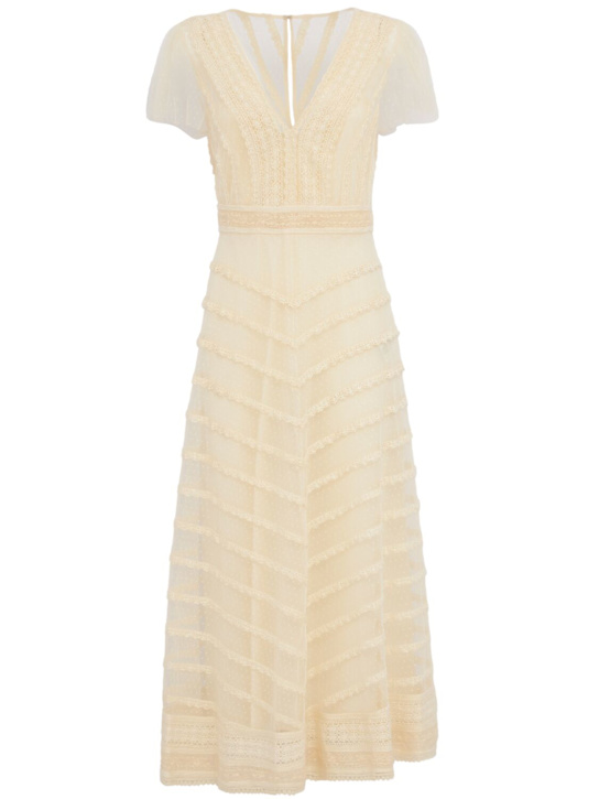 LUISA SPAGNOLI: Prontezza midi dress - White - women_1 | Luisa Via Roma