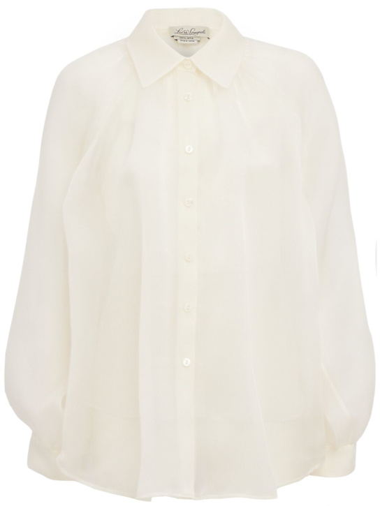 LUISA SPAGNOLI: Bergamina silk shirt - White - women_0 | Luisa Via Roma