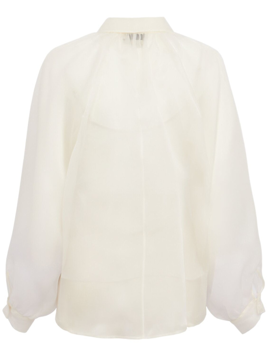 LUISA SPAGNOLI: Bergamina silk shirt - White - women_1 | Luisa Via Roma