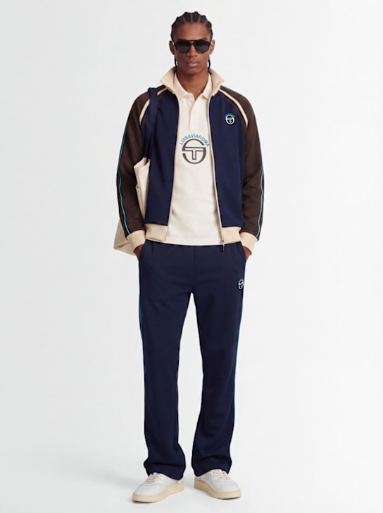 Sergio Tacchini: LVR Ghibli珠地布运动外套 - Navy/Wood Ash - men_1 | Luisa Via Roma