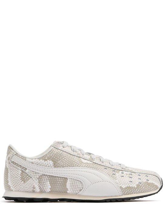 PUMA: Sprint snake embossed sneakers - 羽灰色 - women_0 | Luisa Via Roma