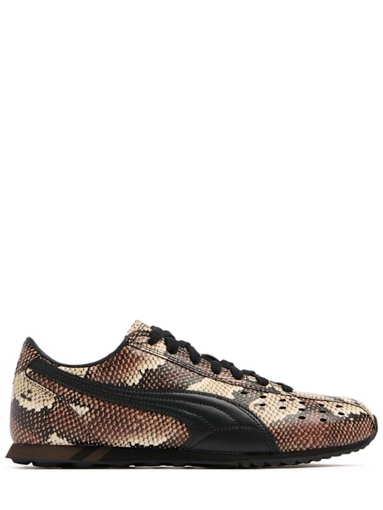 PUMA: Sprint snake embossed sneakers - 黄褐色 - women_0 | Luisa Via Roma